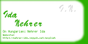 ida nehrer business card